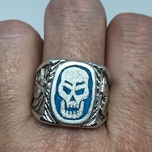 Vintage Southwestern Turquoise men’s skull ring